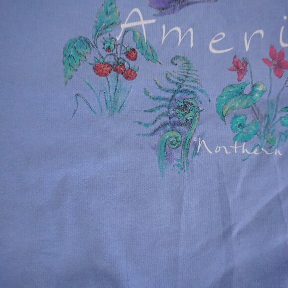 VTG Northern Reflections Purple Wildflower Butterfly Sweatshirt Nature America S - Picture 8 of 10
